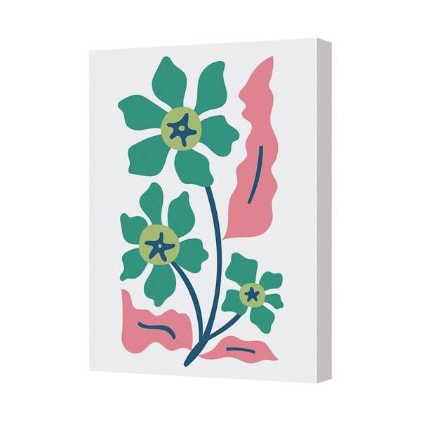 Benjamin Tate Design Contemporary Floral Canvas Wall Art Print Handmade In United Kingdom