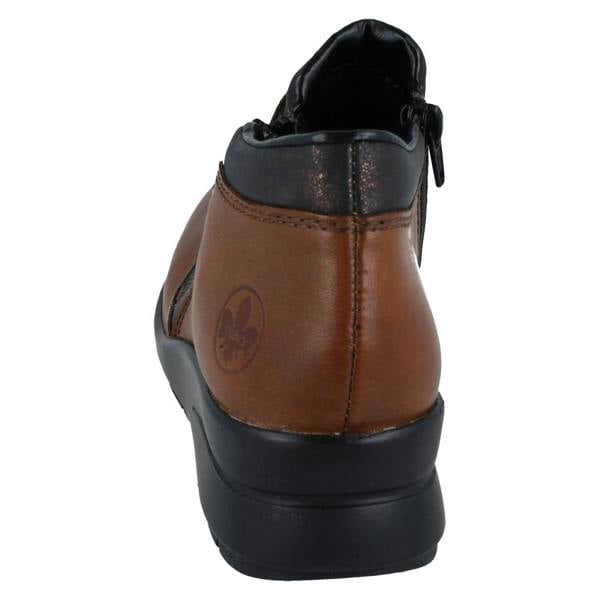 Rieker Ladies Rieker Ankle Boots With Double Zip L4883