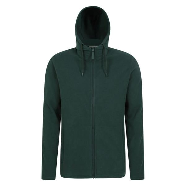Mountain Warehouse Mens Camber Fleece Full Zip Hoodie - Dark Green - 