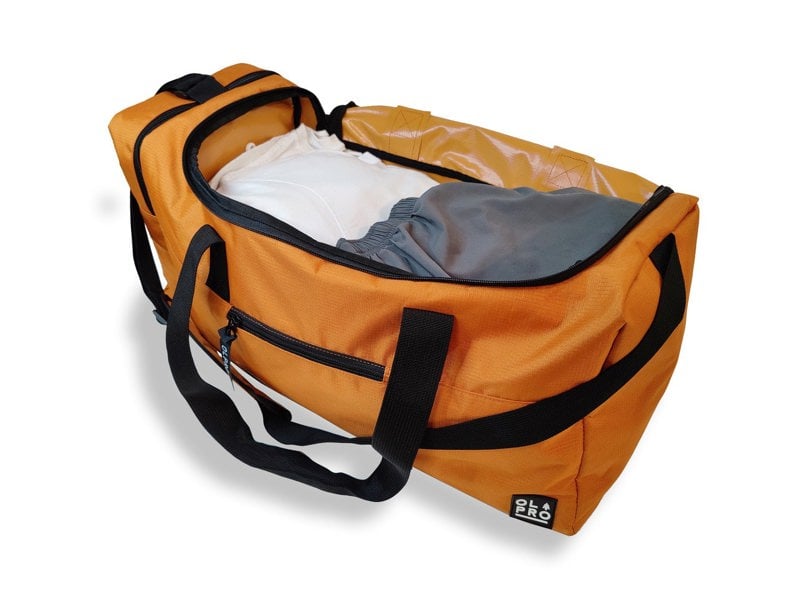 Orange 40L Holdall OLPRO view of open bag