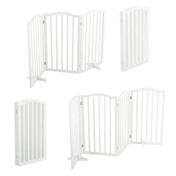 Foldable Freestanding Pet Gate 3 Panels 4 Panels Safety Fence Pet Supplies Living and Home