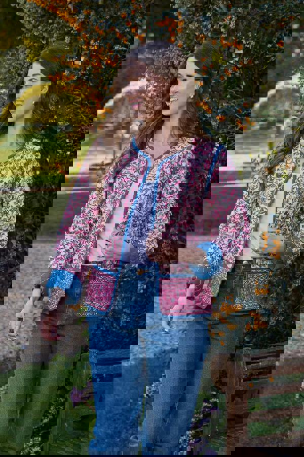 Mudflower Reversible Paisley Quilted Jacket