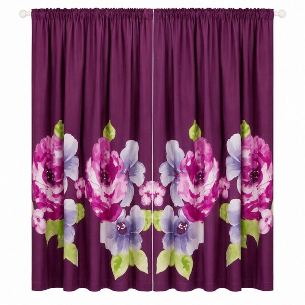 Smart Living Grace Curtain - Aubergine - 66"x72"