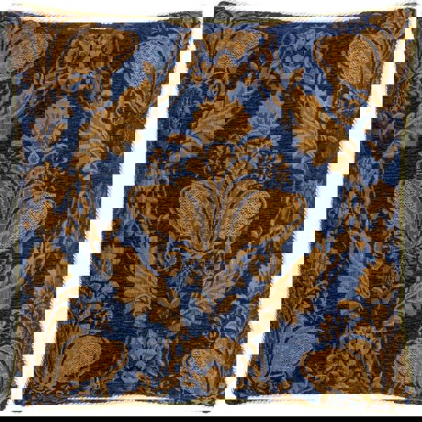 Paoletti Shiraz Jacquard Traditional Cushion Cover - Navy
