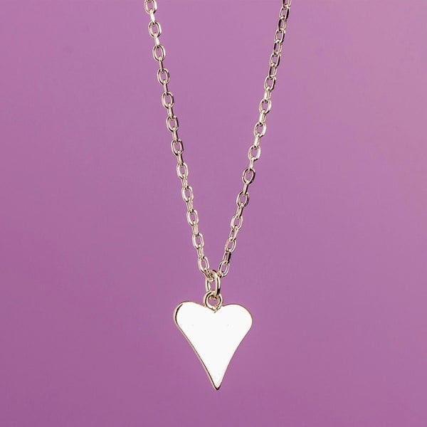 Funky Heart Necklace - Sterling Silver - MYLEE London