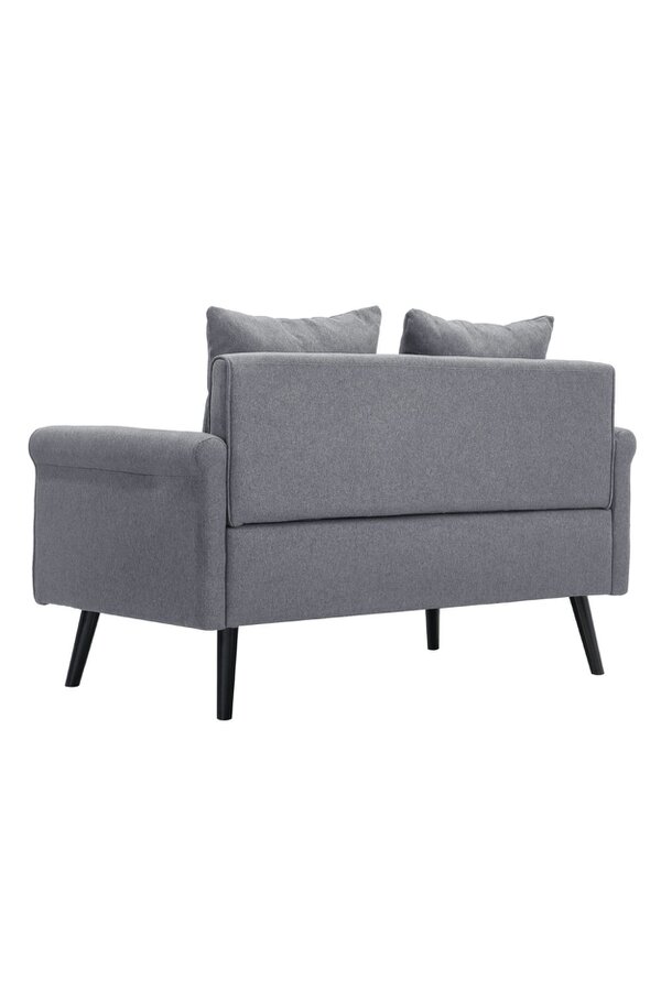Living and Home 2 Seater Upholstered Sofa Fabric Armchair Loveseat