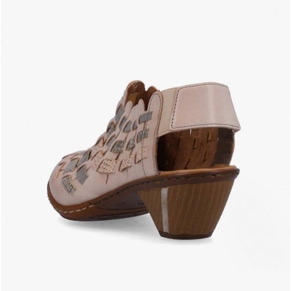 Rieker 46778-64 Womens Slingback Shoes - Beige Multi