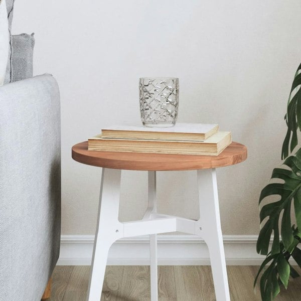 Berkfield Table Top �_�”�_30x1.5 cm Round Solid Wood Beech