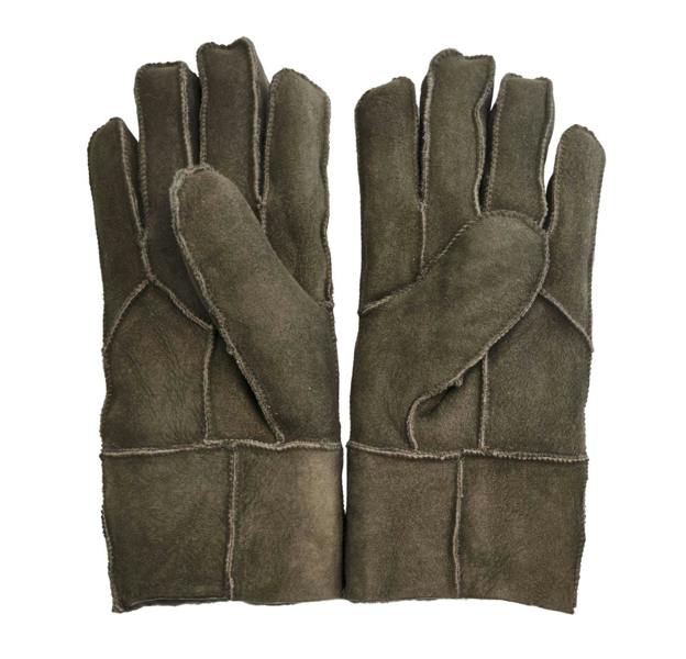Infinity Leather Unisex Sheepskin Suede Gloves with Roll Up/Down Cuff