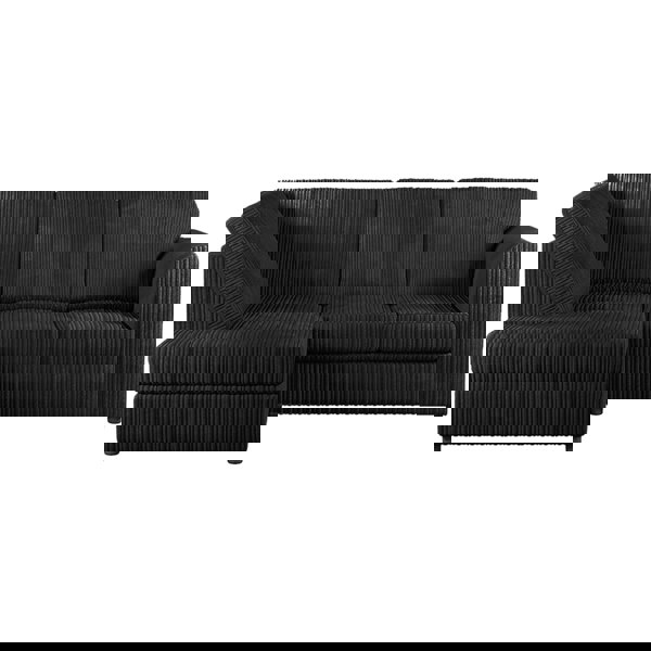 Furnishings For Less Luxor Cord Fabric 4 Seater Corner Sofa Full Back