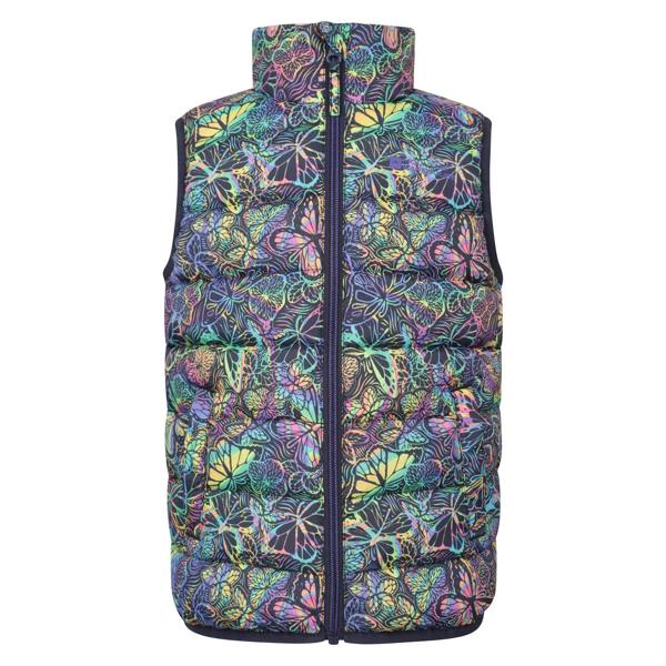 Mountain Warehouse Childrens/Kids Rocko Butterfly Padded Gilet - Bright Pink - 