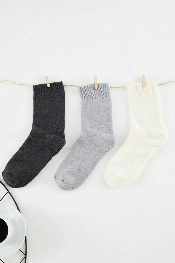 WOVCOR 3-Pack Thick Terry Knit Socks