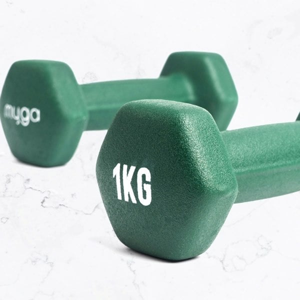 Myga Hex Dumbbell Pairs: 1kg to 10kg
