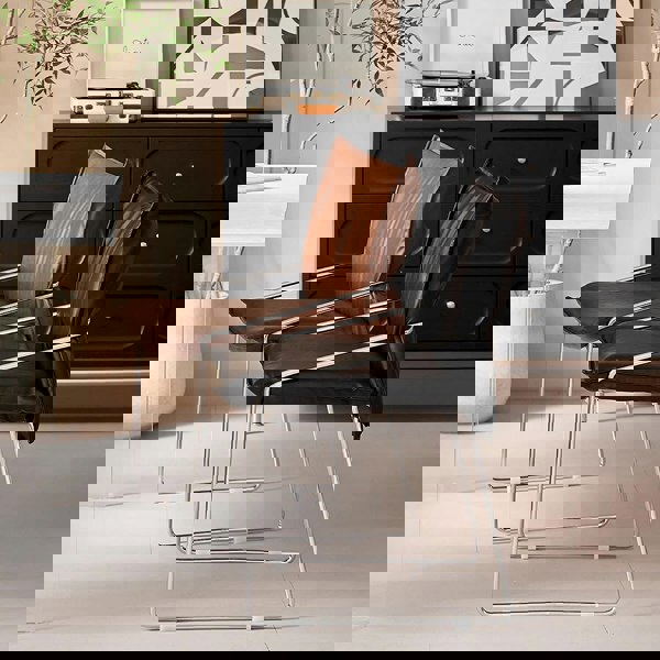 Rit Concept Egan Dining Chair With Armrests, Leather