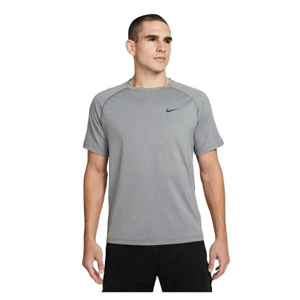 Nike Mens Dri-FIT Short-Sleeved Fitness T-Shirt - Grey/Black - 