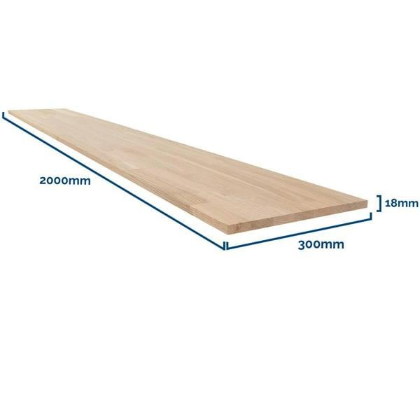 Snowdon Timber Oak Shelf Board (T) 18mm (W) 300mm (L) 2000mm