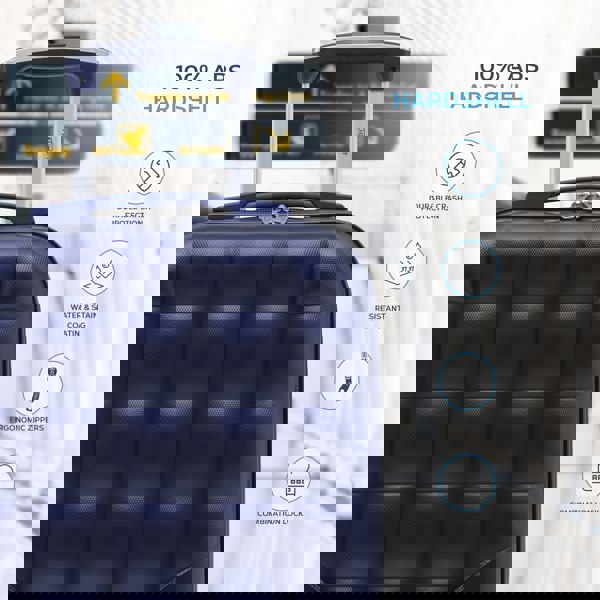 Flight Knight 45x36x20cm Hard Case Bubble Carry On Suitcase EasyJet Free Cabin Bag