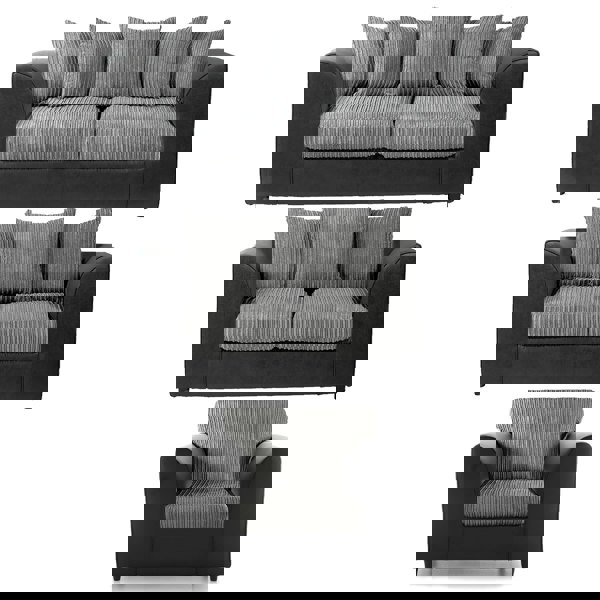 Furnishings For Less Luxor Full Jumbo Cord 3 Piece Suite - Scatter Back