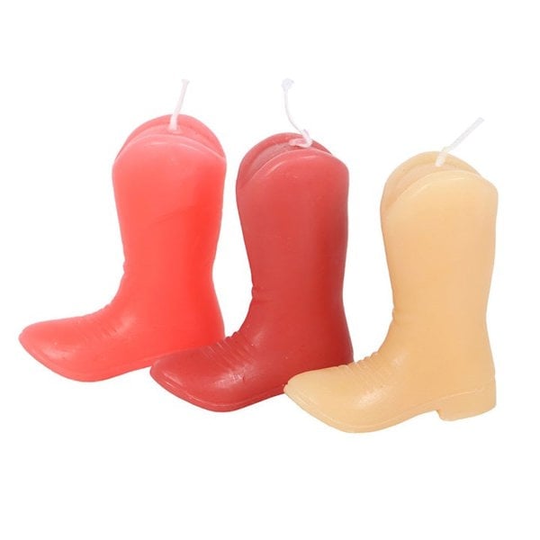 Serano Set of 3 Cowboy Boot Candles