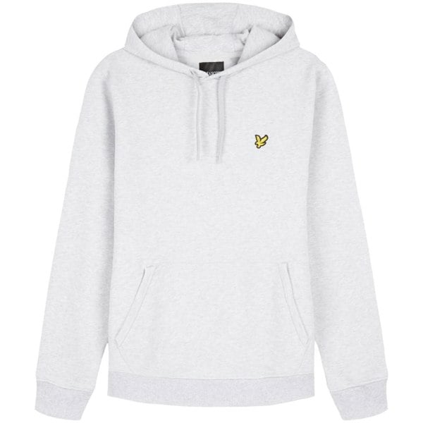 Lyle & Scott Branded Pull-over Hoodie - Light Grey Marl