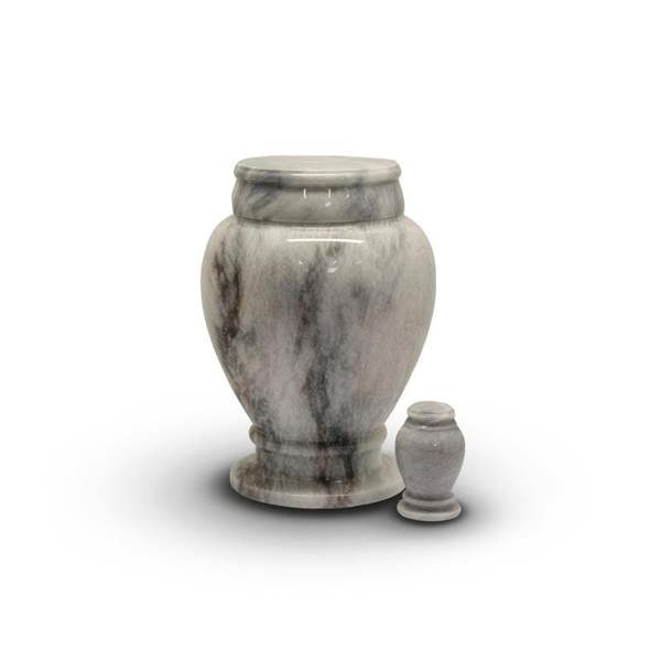 Memorials Direct Marble Urn (Mottled Grey) - Adult & Keepsake