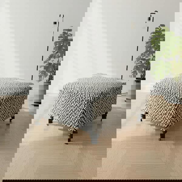 Premium Eden Embossed Pattern Storage Footstool Ottoman – Window Bay Seat & Multi - Use Coffee Table Bench - ISTOOLS