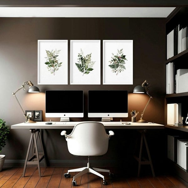 Wall decor in office | set of 3 framed wall art