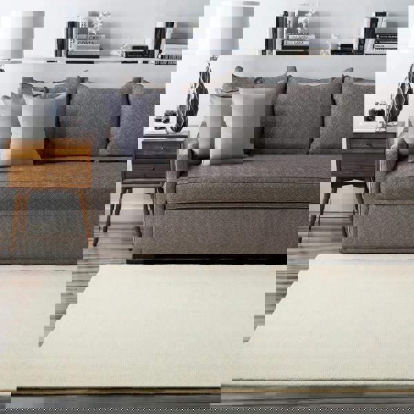 Livabliss Mystique-Hand-Loomed Beige Wool Modern Rug