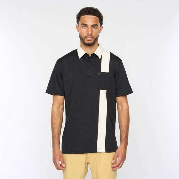 Gabicci G52X17 Mens Short Sleeve Plated Jersey Polo Shirt Gabicci Classic - BLACK