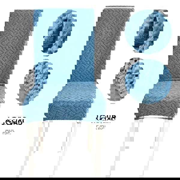 Anyseat Chair Cover Blue Puzzle Design with Anti-Dirt and Elastic Material for Dining Room Kitchen Wedding Hotel Banquet Restaurant