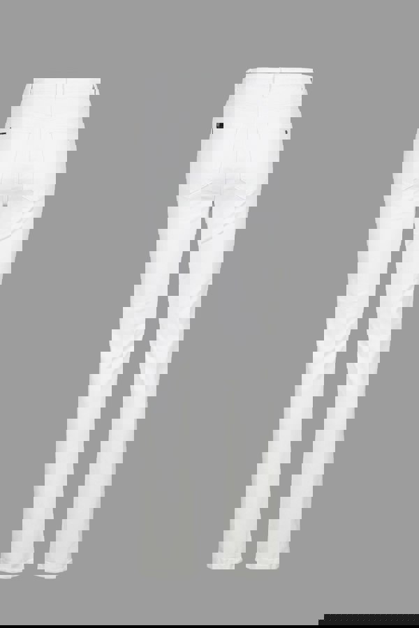 ENORSIA Women's White Straight Leg Jeans