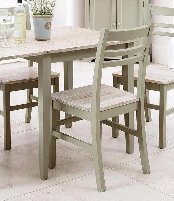 Statement Furniture Florence Wooden Chair Country Style with Acacia Wood Seat