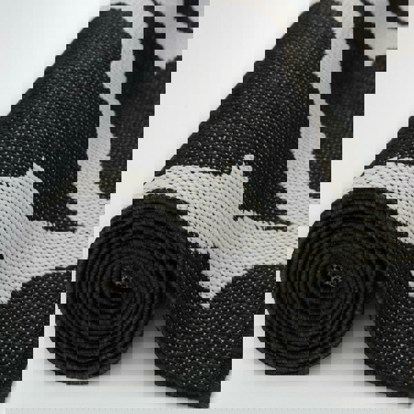 Black Trellis Design Outdoor Rug for Garden & Patio