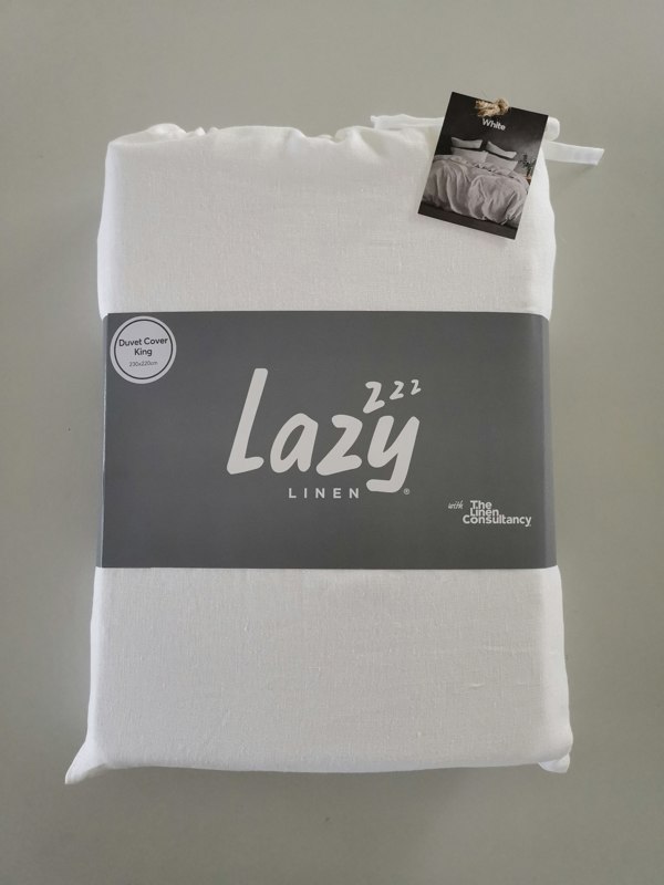 Lazy Linen Duvet Cover - White