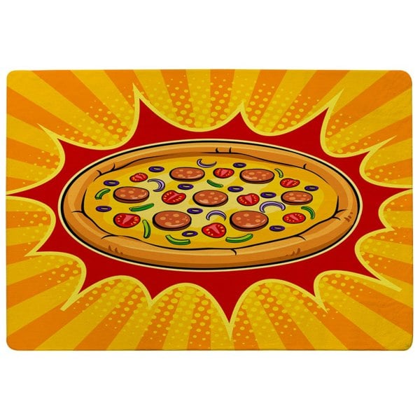Benjamin Tate Design Round pizza pop art retro (Rug)
