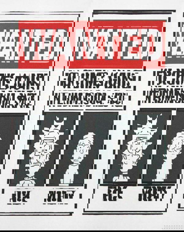 Rick And Morty Mens White Rick, Morty Short Sleeved T-Shirt