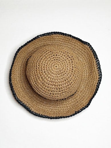 SVNX Straw Summer Bucket Hat With Foldable Brim