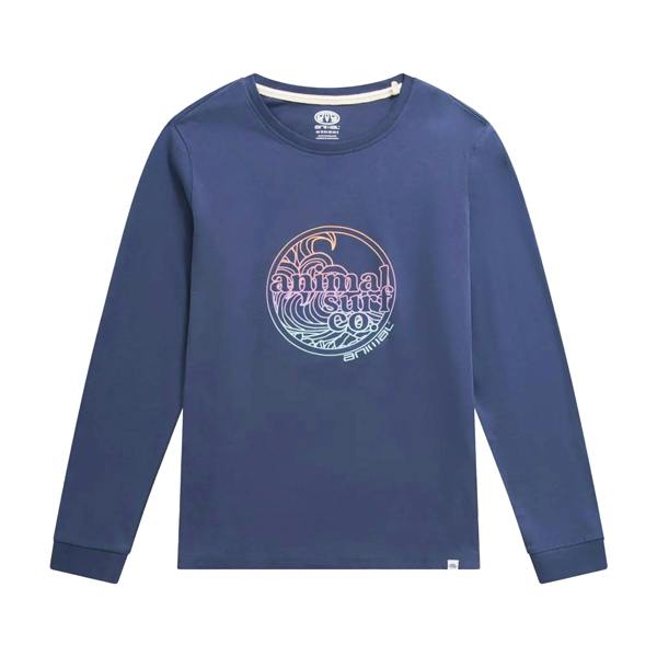 Animal Womens/Ladies Adriana Mystic Organic Long-Sleeved Top - Dark Blue - 