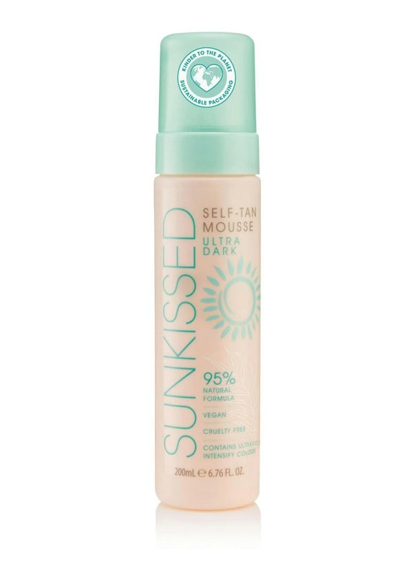 Sunkissed Self Tan Mousse Ultra Dark 200ml 95% Natural- Vegan