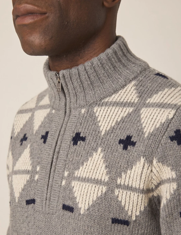 Peregrine Mountain Zip Neck Sweater