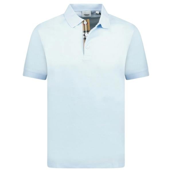 Burberry 'Hartford' Check Polo Light Blue - chancefashionco