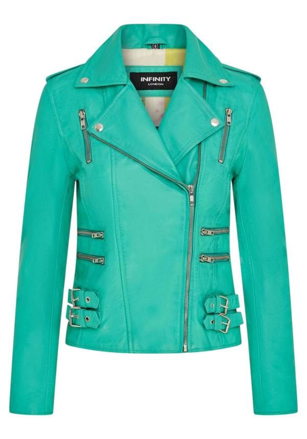 Infinity Leather Womens Leather Vintage Brando Biker Jacket-Orlando