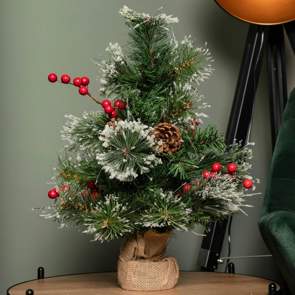 Samuel Alexander Ipswich mini tree frosted berries- pinecones indoor