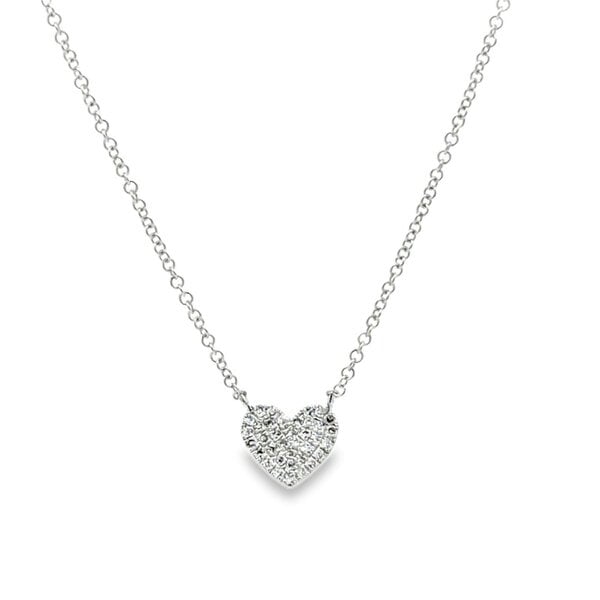 Reeves & Reeves 14K Solid Gold and Diamond Heart Necklace