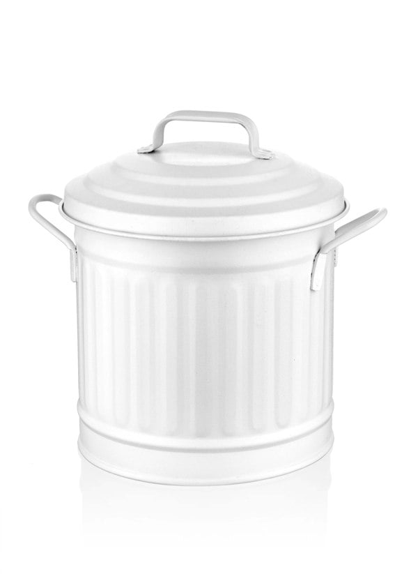 Rozi White Countertop Waste Basket (4 Litres)