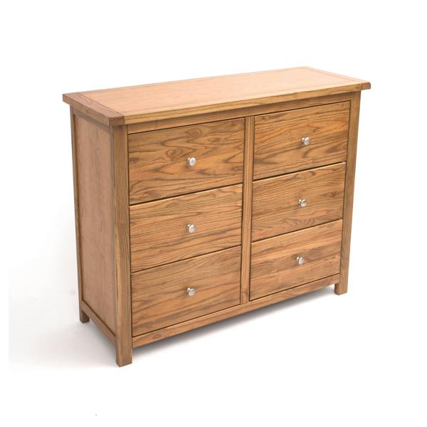 Cabinet Bits Trivento 6 Drawer Chest of Drawers Chrome Knob
