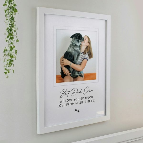 Personalised Memento Company Personalised Pet Photo Upload White Framed Print