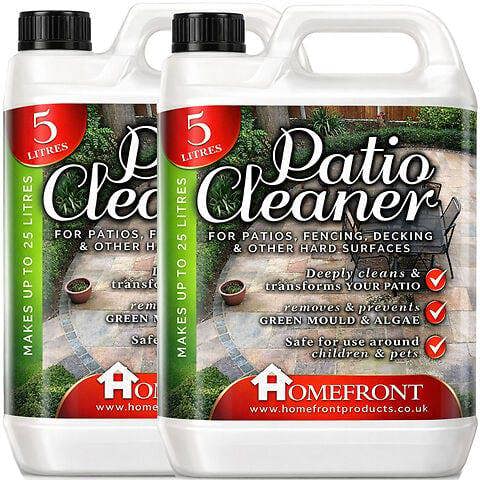 Homefront Patio Cleaner - Concentrated Formula to Remove Dirt, Grime, Mould and Algae - Easy to Use Fluid (10 Litres)