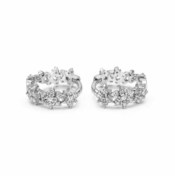 Gold Trip Crystal Flower Huggies