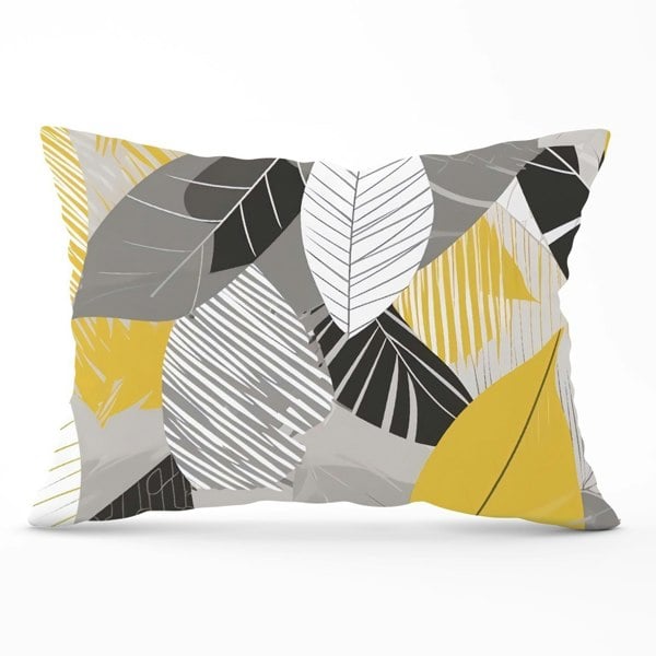 Warren Reed Grey Yellow Autumn Leaves Cushions